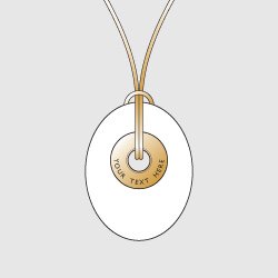 Handmade pebble necklace in gold and brass